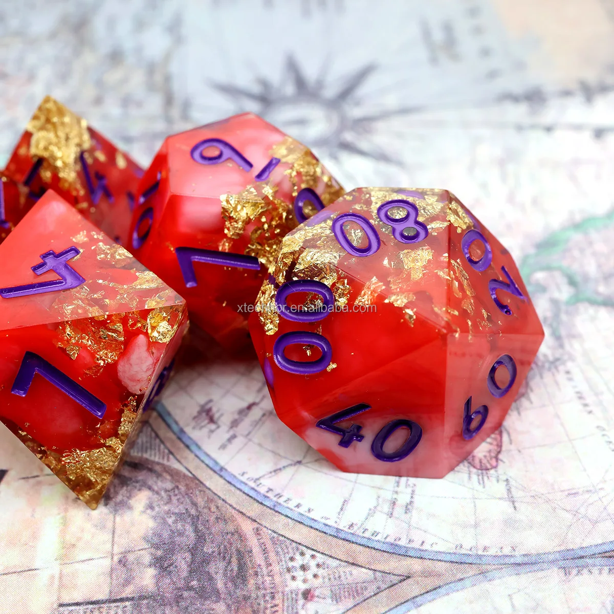 Набор кубов с острыми кромками 7 шт. полимерные Кубки DND настольные RPG D20 D12 D10 D % D8 D6 D4 настольная игра-Феникс перо