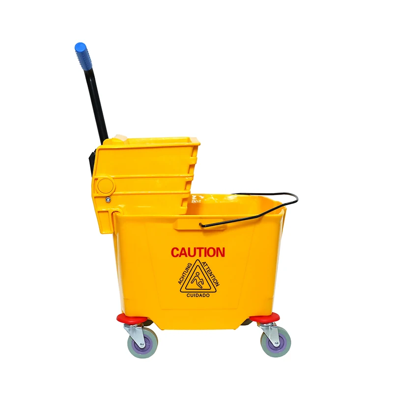Heavy Duty Industrial Floor Cleaning Plastic Mop Mopping Trolley Bucket Brooms Wringer Set With Wheels