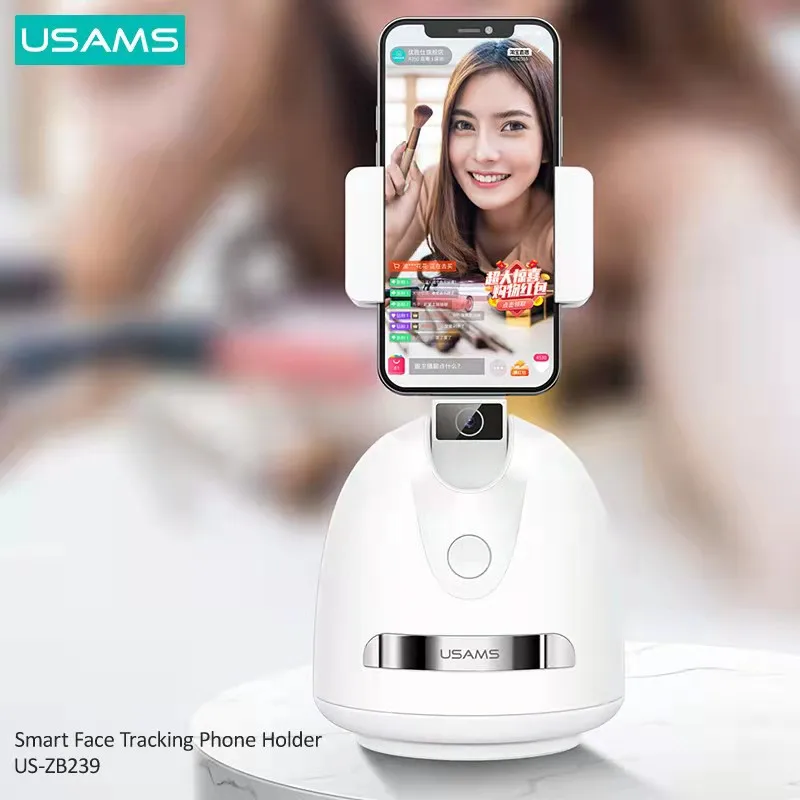 USAMS 2021 Hot Sale Lazy Smart Auto Face Tracking Shooting Object Camera Rechargeable Video Record Phone