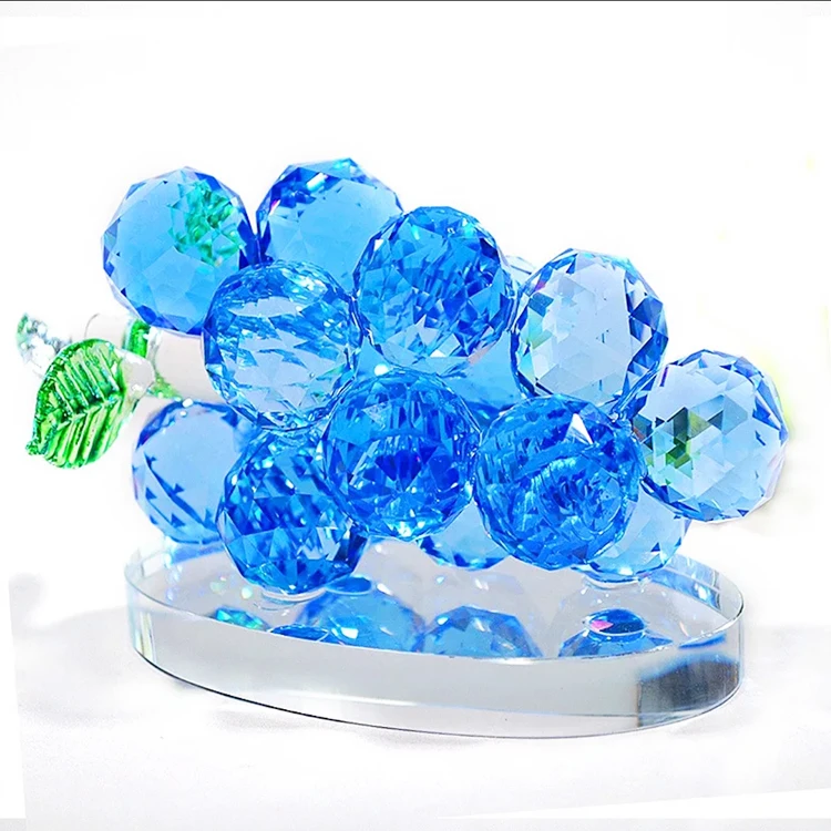 Wholesale Crystal Model for Souvenir Gift ,Decoration or Gifts Souvenirs Fashion Crystal Glass Grape Model