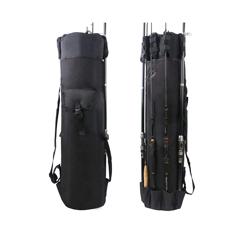 Amazon Hot Selling Multi Function Waterproof Durable Fishing Tackle Rod Organizer Bag For 5 Pcs Pole And Reels Fishing Bags (1600511810273)