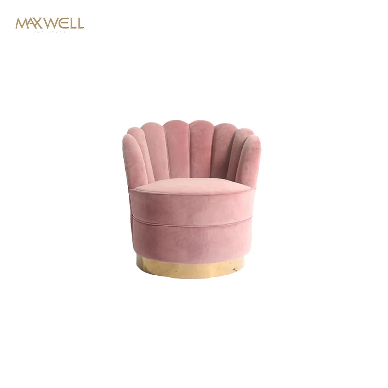 Modern interior furniture leisure sofa chair velvet fabric armchair