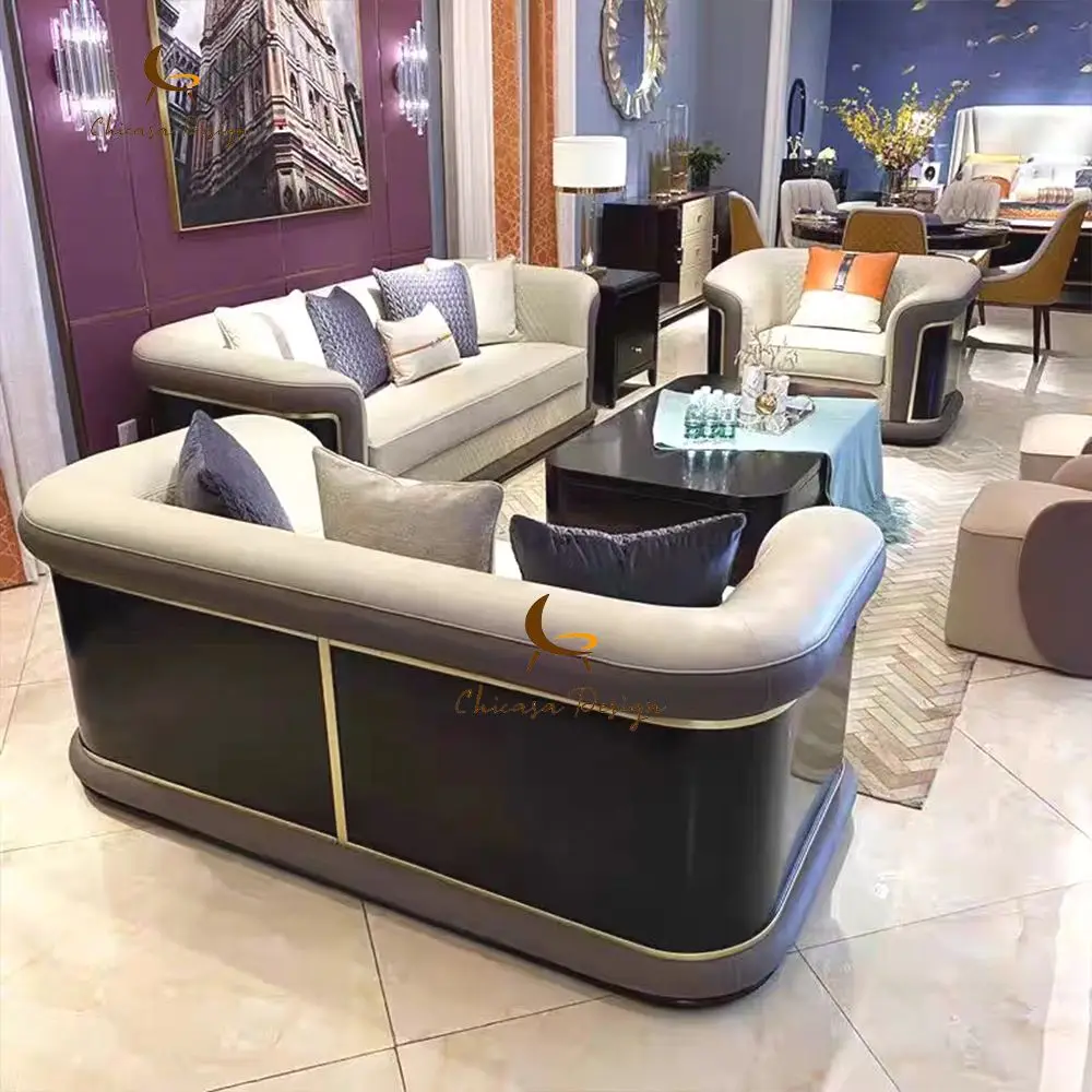 Professional Manufacture Home Furniture The Newest Design Living Room Leather Sofa