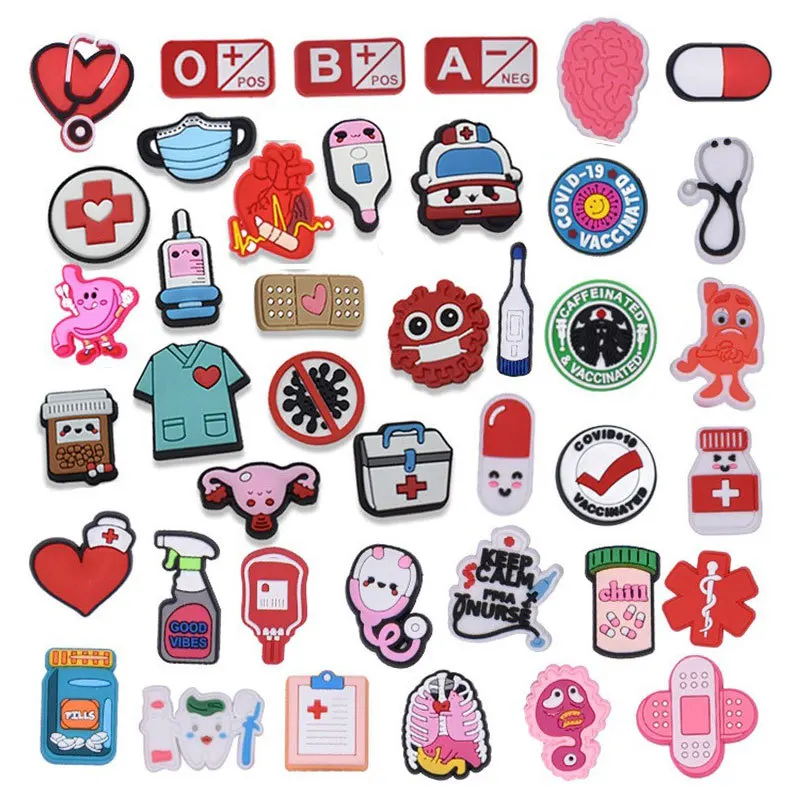 PVC soft rubber cartoon flower decoration accessories Medical   garden shoe buckle wholesale shoes charms