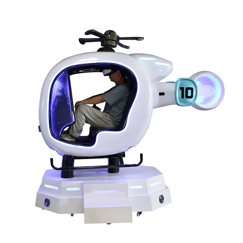 Factory Price 9D Helicopter flight VR plane simulator Game Machine kids video vr dynamic helicopter