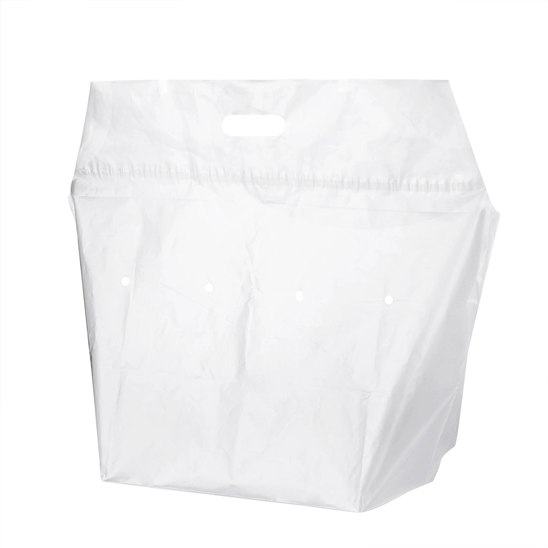 
Biodegradable plastic bags packaging takeaway diner food bag with handles 
