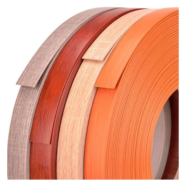DBL panel PVC Wood Grain Customized edge protection Strip Banding tape Furniture preglued edge banding Furniture tape pvc