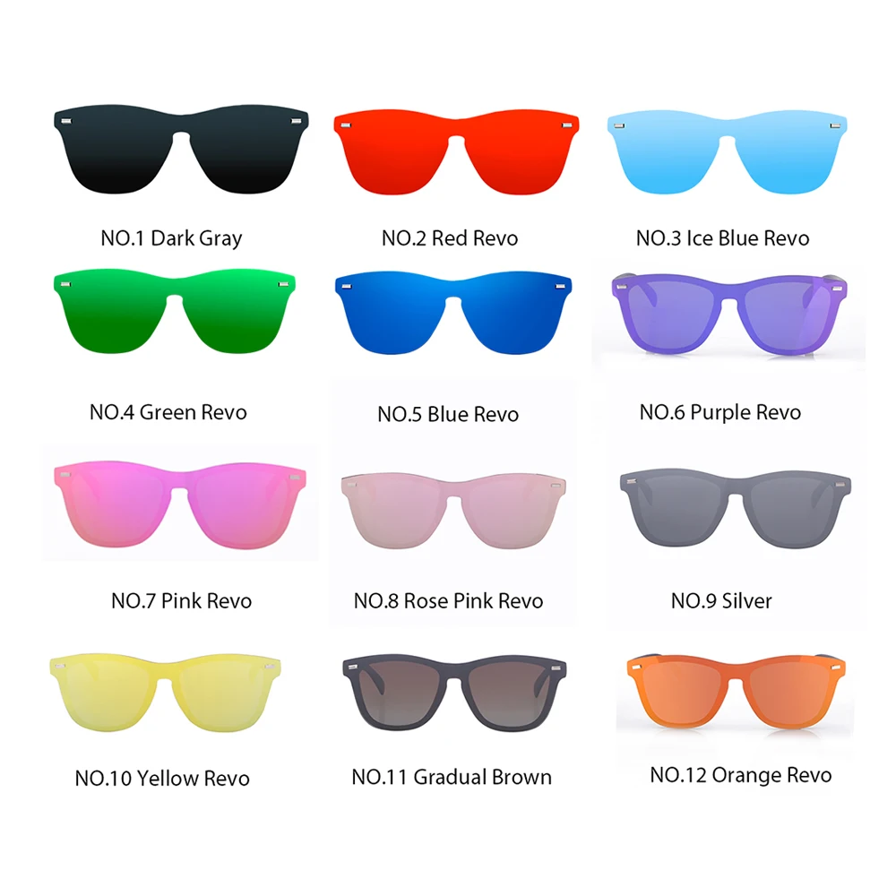 Windproof Anti-scratch Easy Clean Metal Nails Large Red Lens Designer Custom Polarized Sunglasses