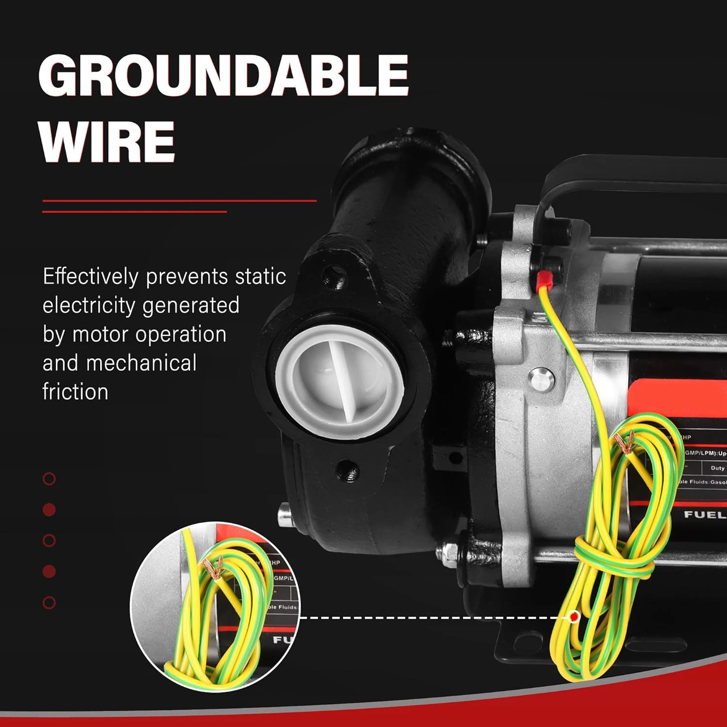 DC 12V 15GPM Cast Iron Explosion-proof Electric Oil Pump Fuel transfer pump with Built-in Bypass For Gasoline Diesel Kerosene oi