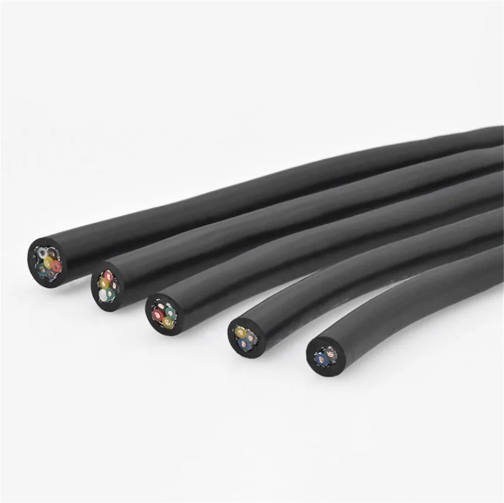 Multi Core Flexible Armoured Signal Wire, RVVP Shielded Cable 2/3/4/5/6/7/8/10 Cores Bare Copper PVC Insulated Control Cable