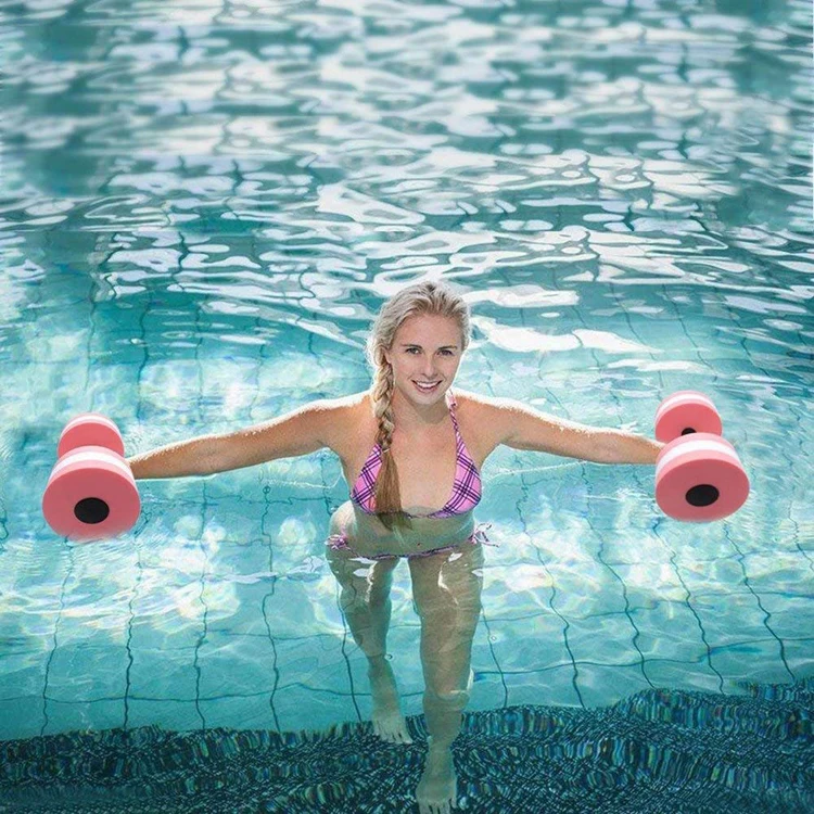 2024 Factory High Quality Equipment Exercise Body Building Weight Lifting Water Swimming EVA foam adjustable Dumbbell for sale
