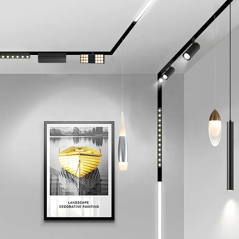 High Quality Supplier Color Adjustable Magnet Rail System Spotlight 8W 12W 18W 30W Led Magnetic Suction Track Spot Light