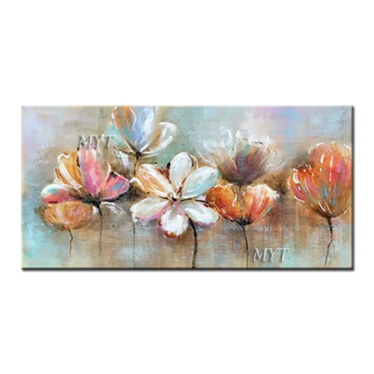
New Acrylic Wall Canvas Textured Flower Art Hand-painted Oil Painting Wall Pictures 