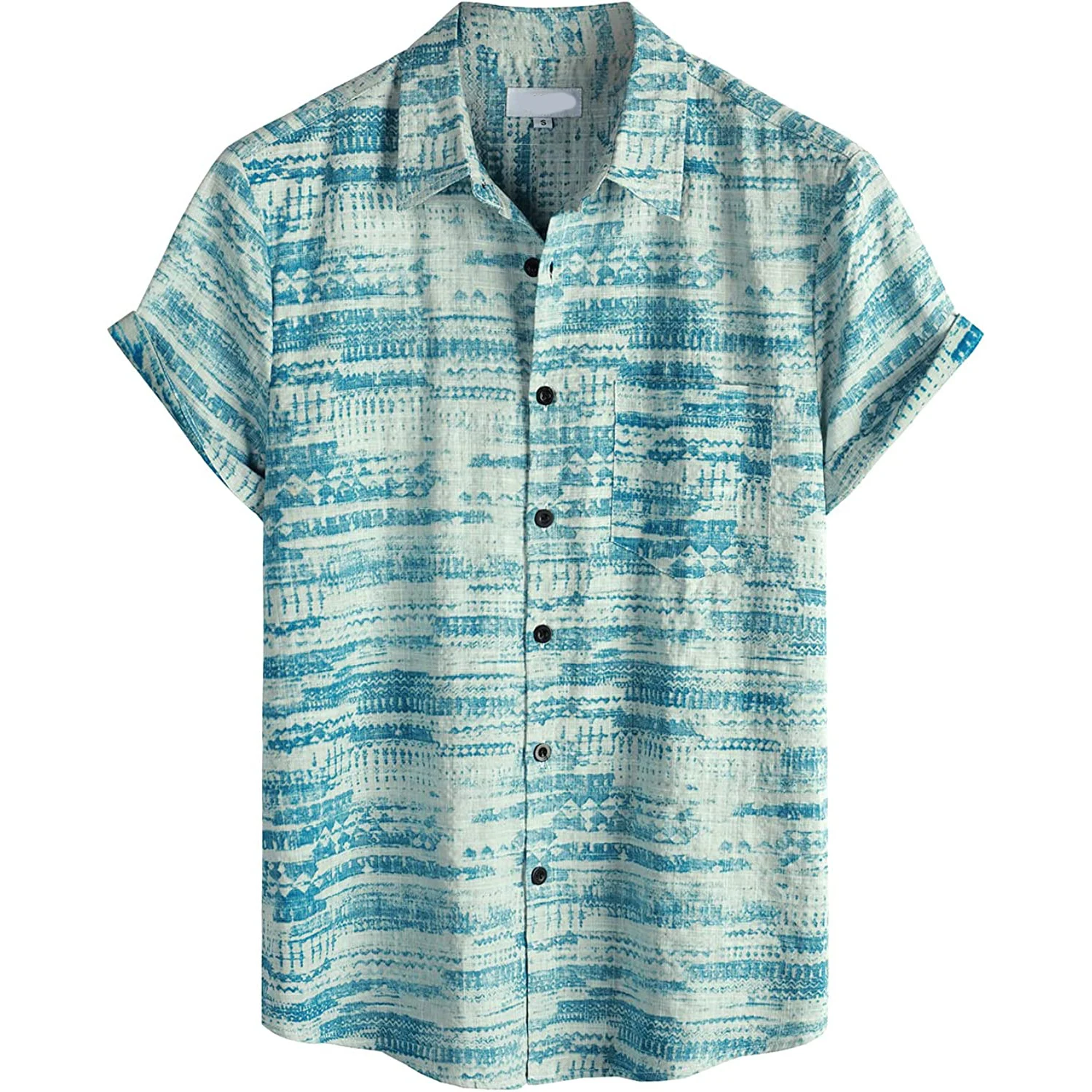 New Fashion Casual custom digital print cotton button up printed short sleeve Beach wear Hawaii summer hawaiian shirt for men