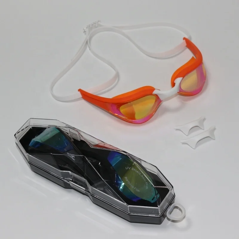 Professional racing design anti fog arena swimming glasses