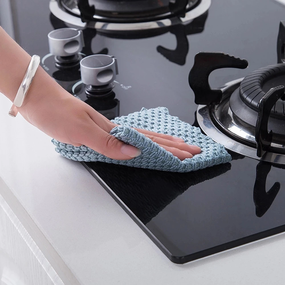 Kitchen Anti-grease wiping rags efficient Super Absorbent Microfiber Cleaning Cloth home washing dish kitchen Cleaning towel 378