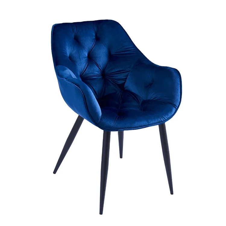 dining chair room seating chairs leisure manufactures stainless steel metal frame leg velvet blue dining chair