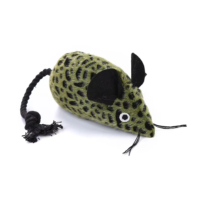 Sustainable Furry Cat Toy Mice Small Kitten Interactive Play Assorted Colors Ball Funny Wool Cotton Felt Sisal Rattle Mouse