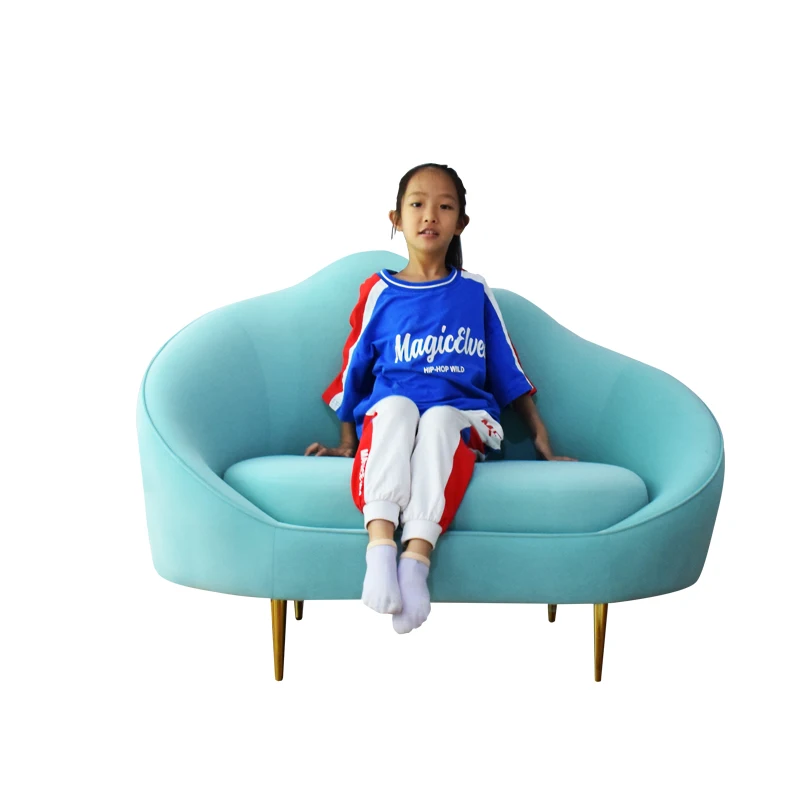 
Small Apartment Home Kids Furniture Living Room Comfortable Blue Couch Baby Pink Cloud Sofa 