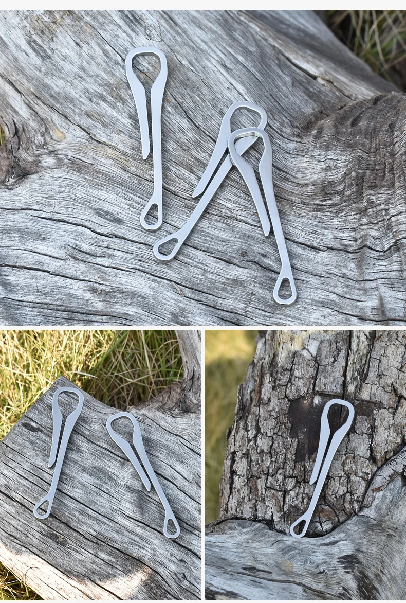 Big Size EDC Tactical Keychain Hanging Buckle Outdoor with Free Key Ring Stainless Steel Portable Trouser Pocket Clip