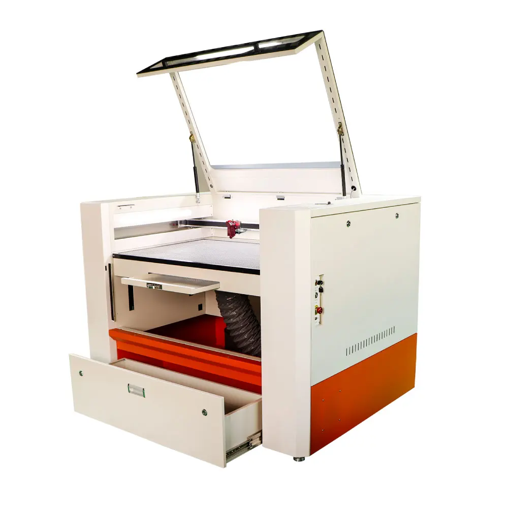 DIY desktop laser engraving machine for wood co2 laser engraving machineRd6445 2000mm/s with RF tube glass tube with auto focus