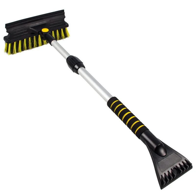 Настраиваемая многофункциональная Выдвижная метла 3 в 1 для удаления льда, скребок для автомобиля, щетка для снега