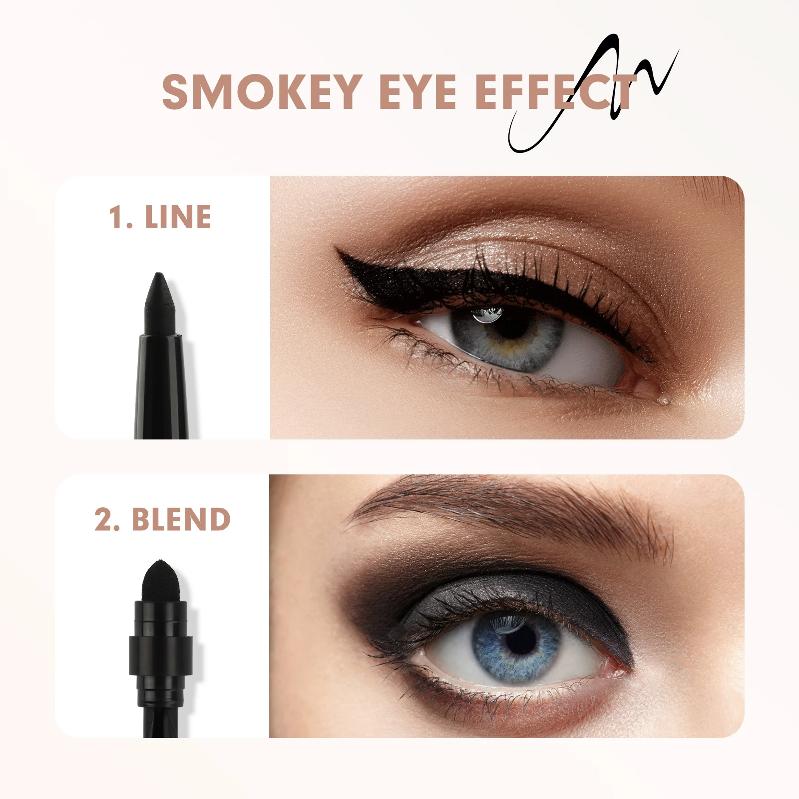 private label makeup waterproof magnetic glitter matte black gel eye liner pen colored black gel pencil eyeliner