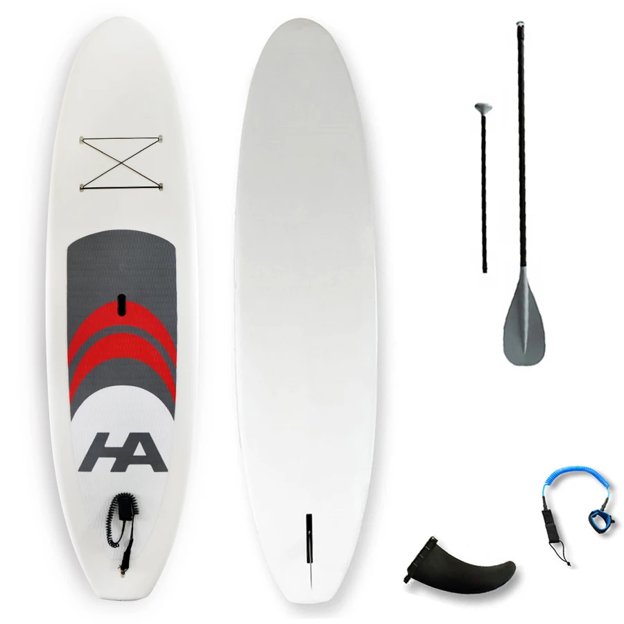 Customized logo wholesale solid molded durable plastic foam fishing hard surfboard paddle sup board paddleboard for yoga