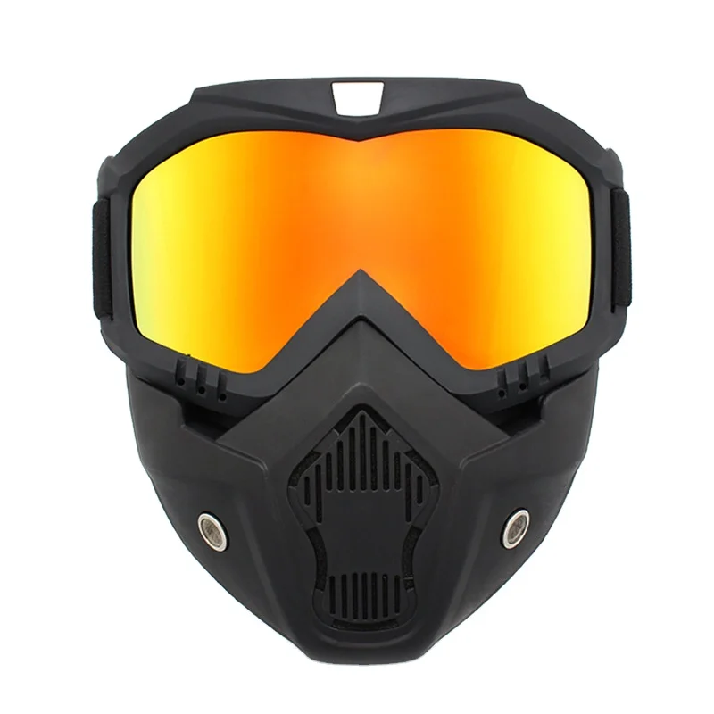 Detachable Motorcycle Helmet Retro for Goggles Motocross Racing Riding Cool Helmet Glasses Knight Equipment