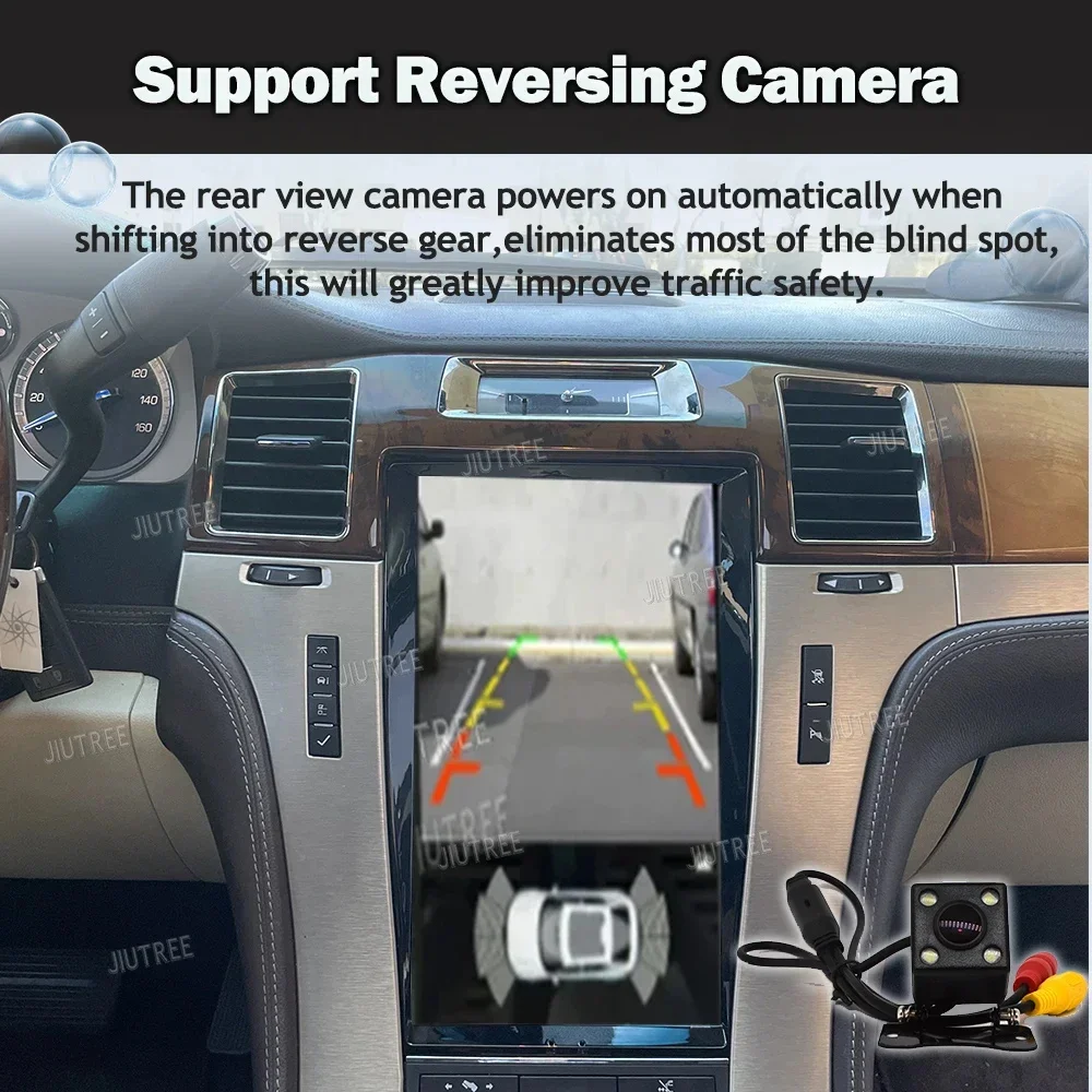 256G Android 12 Vertical Screen For Cadillac Escalade 2007 2008-2014 Car Radio GPS Carplay navigation Stereo Multimedia Player