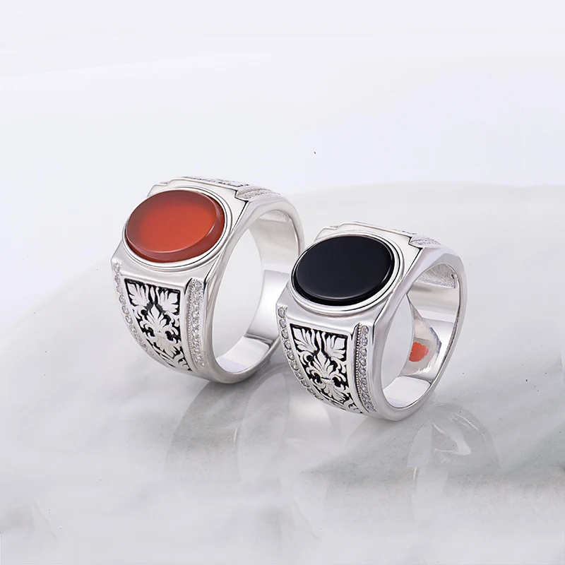 Dubai ottoman tugra 925 heavy retro ring mens ancient silver