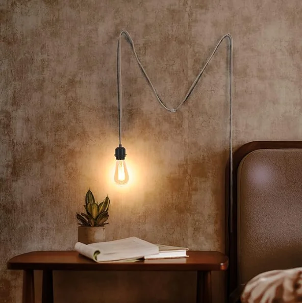 Modern DIY Energy-efficient Ceiling Light rope pendant lamp handmade vintage hemp rope chandelier