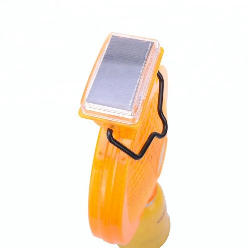 Portable Double Side Conr Solar LED Warning Flashing Light