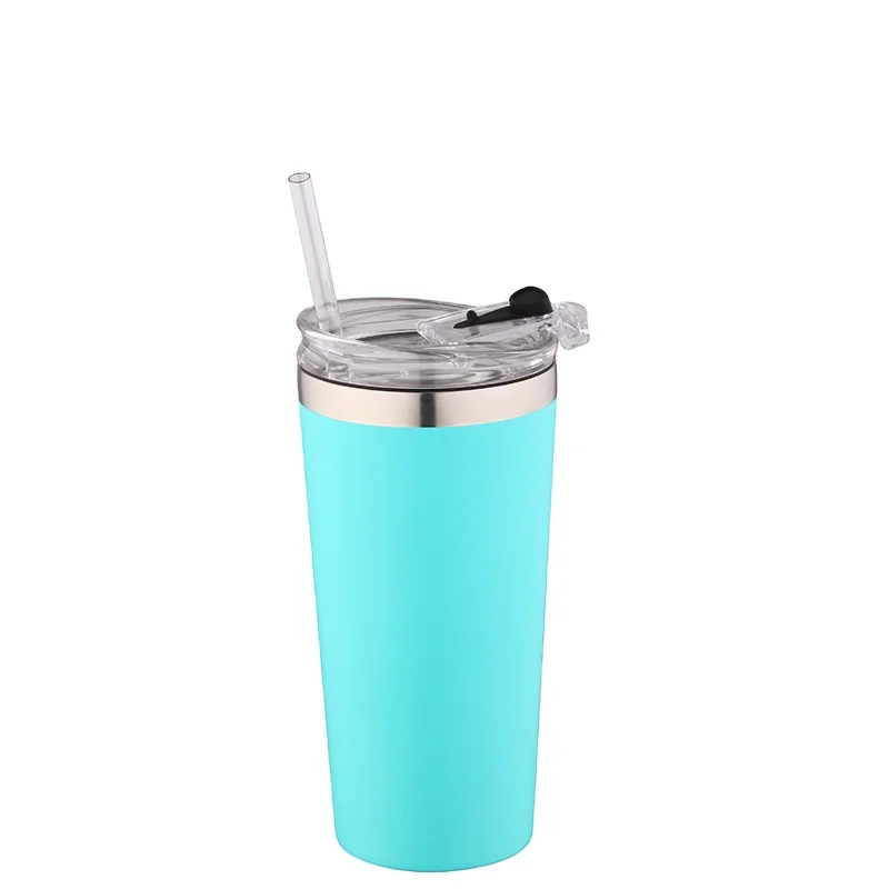 Custom Logo Keep Cold  Drink Water Cup with Lids Reusable Insulated Thermal Bottle