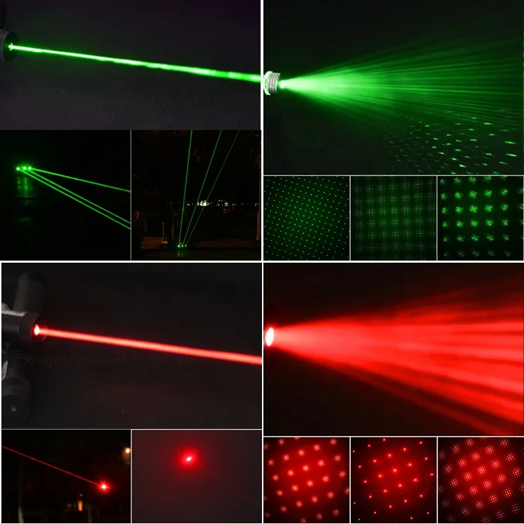 USB102 Rechargeable Green Light 532nm Laser pointer Red 650nm laser target pointer