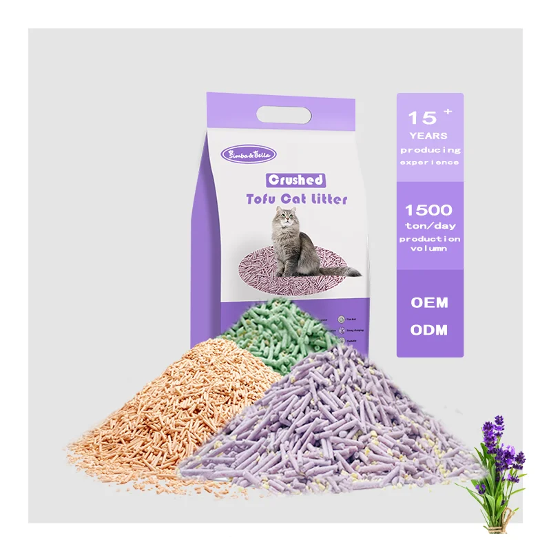low Price eco clean flushable outstanding clumping ability Tofu Mixed Broken Tofu Cat Litter Sand bulk