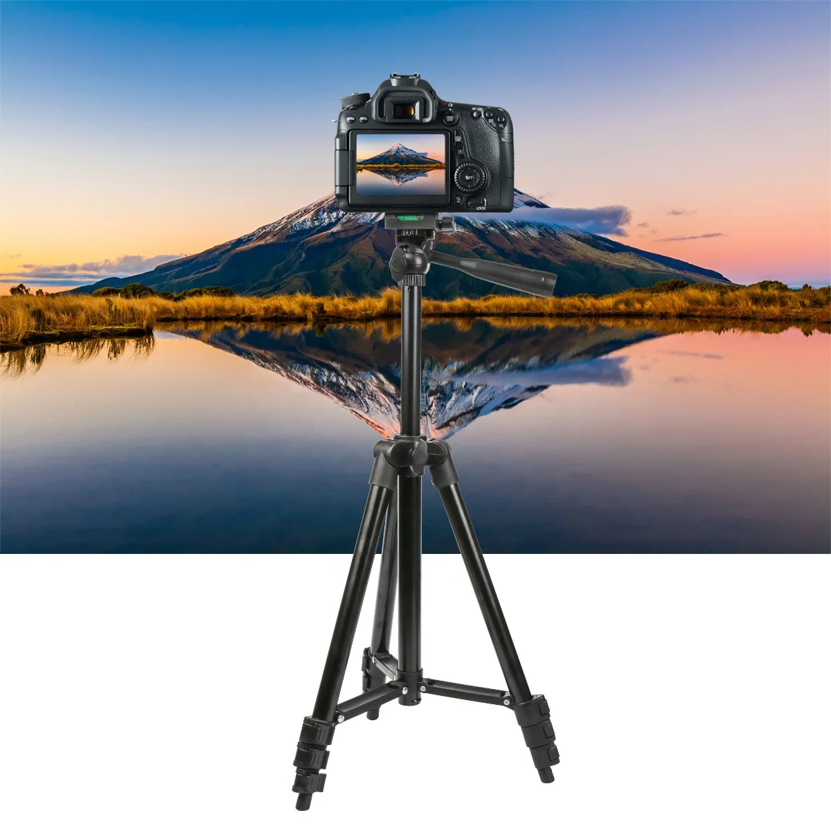Carry Bag Aluminum alloy mobile phone camera tripod mobile phone live broadcast bracket with rotatable/ Wireless remote control