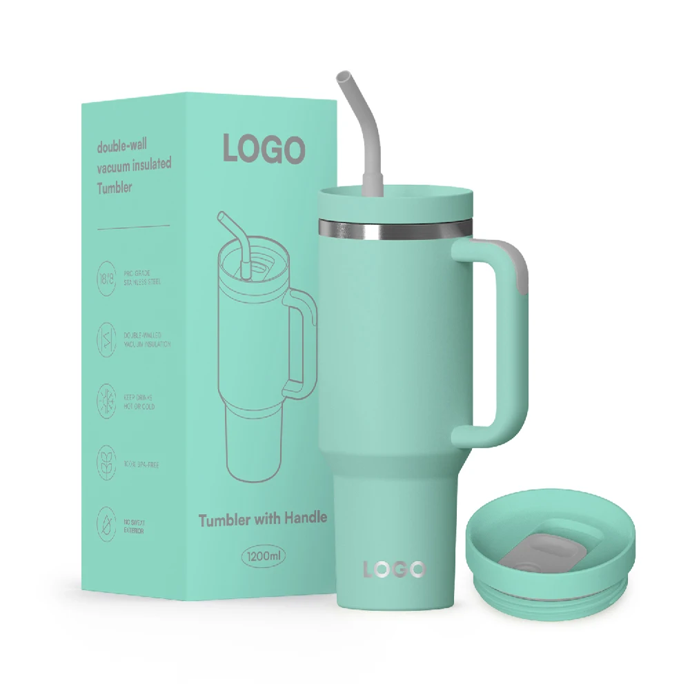 Stainless Steel Tumbler coffee mug BPA Free New Arrival Insulated straw lid Custom logo Double Wall vacuum flask 32OZ/40OZ/50OZ