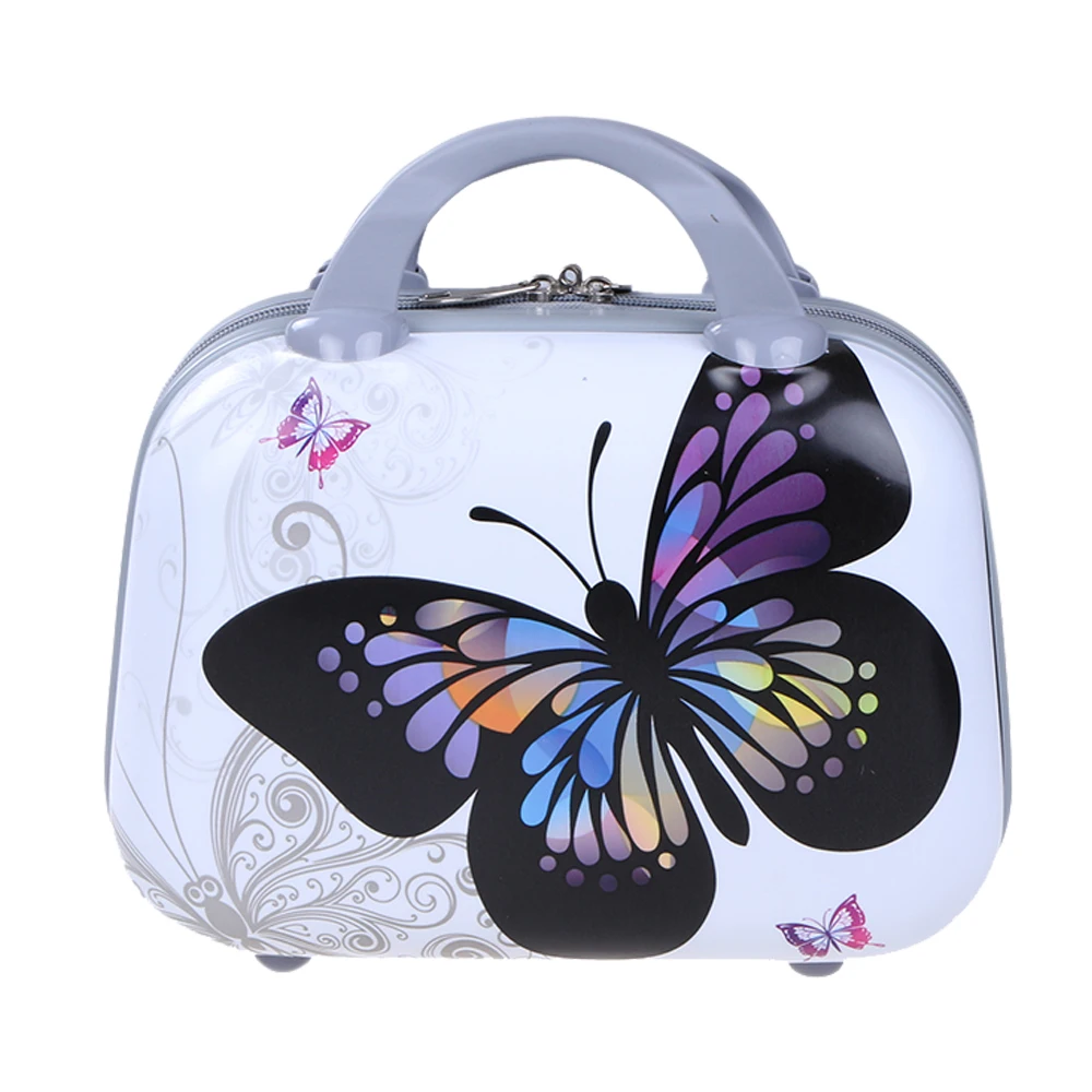
Fashion Print 3D Butterfly PC material 2 piece makeup bag cute cosmetic case 