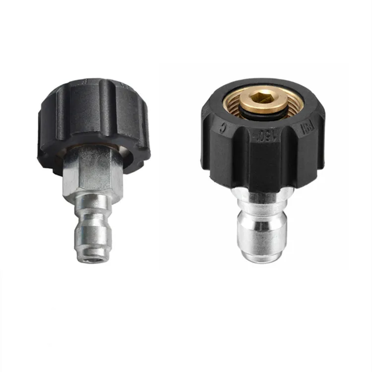 1/4 3/8 inch Quick Disconnect Male to M22 14 15 Female Adapter for Pressure Washer Snow Foam Lance Automobile Accessories