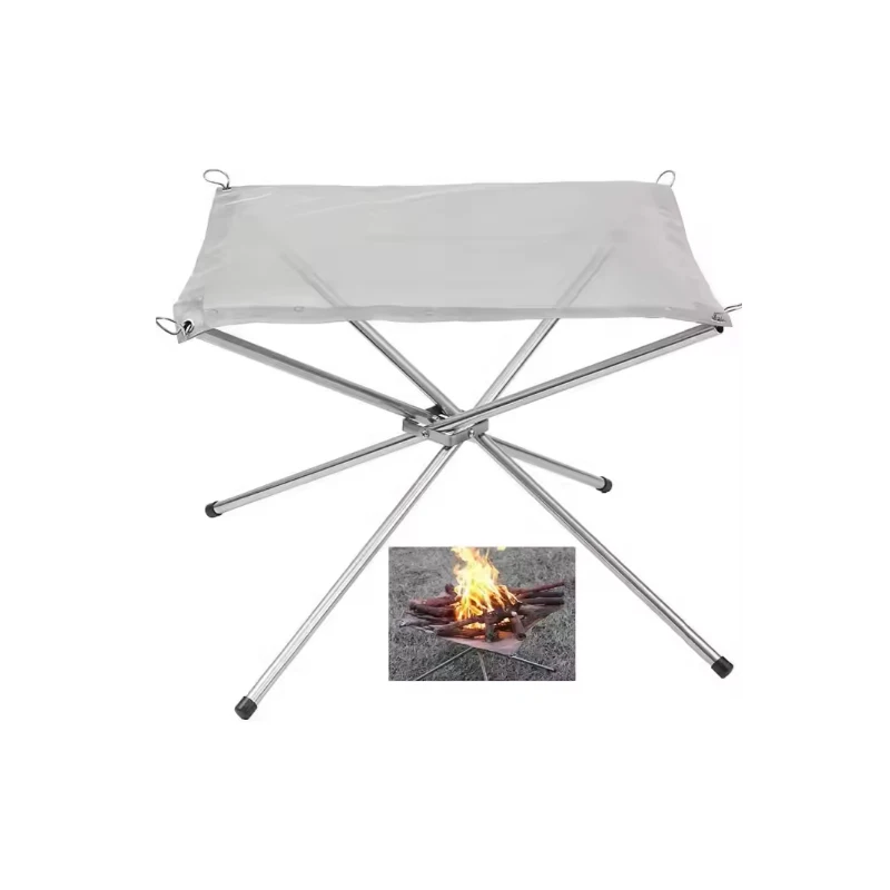 Fold Outdoor Emergency Camping Bonfire Fireplace Stove Ss Lightly  Folding Fire Pit