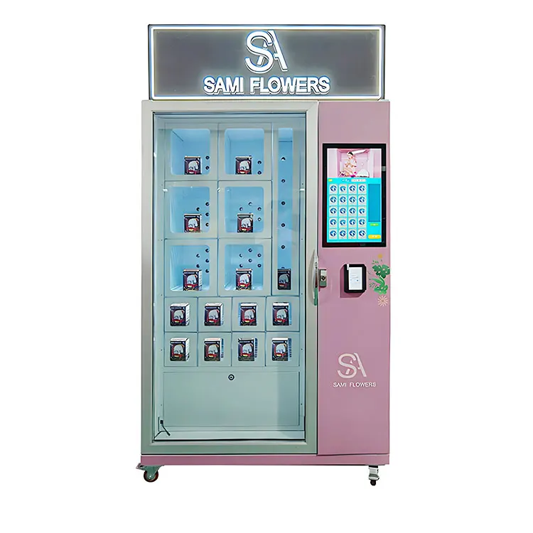 High Quality Refrigeration locker Flower self-service vending machine 21.5 inch touch screen vending machine for sale