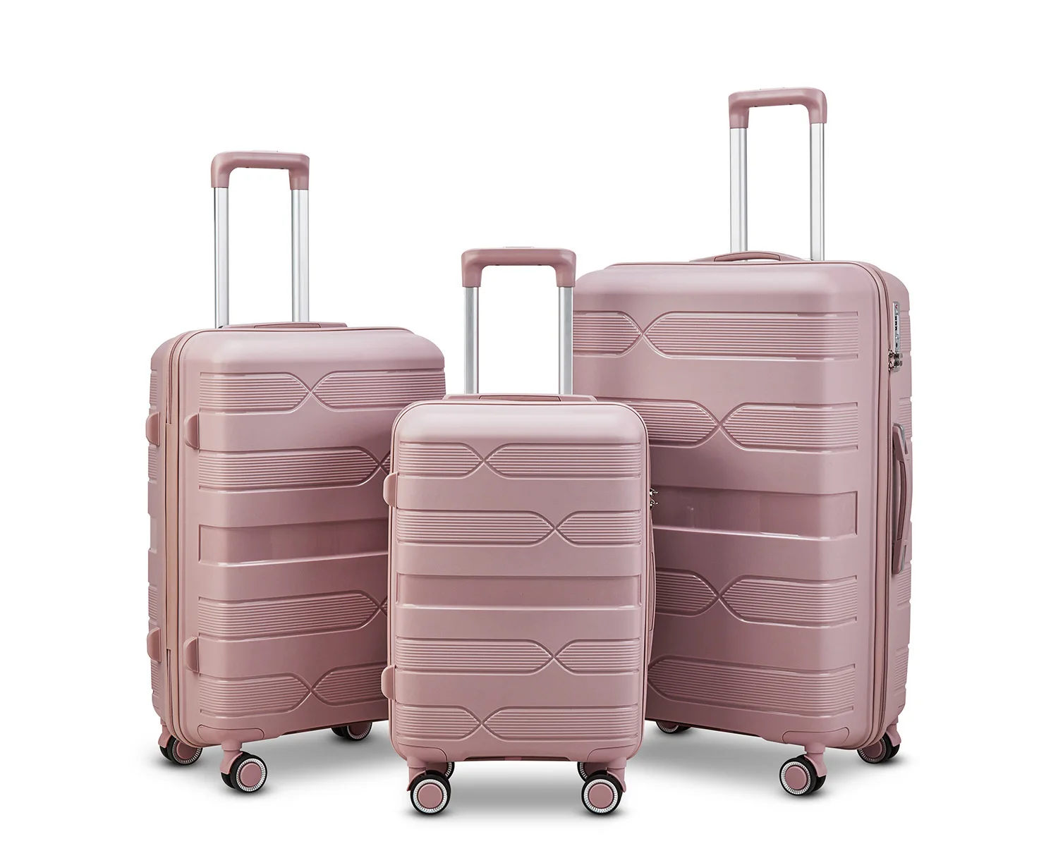 New Classical/post-modern Blue Plane Tag Children Scooter Digital Scale 50kg 3 Pcs Pp Luggage Sets