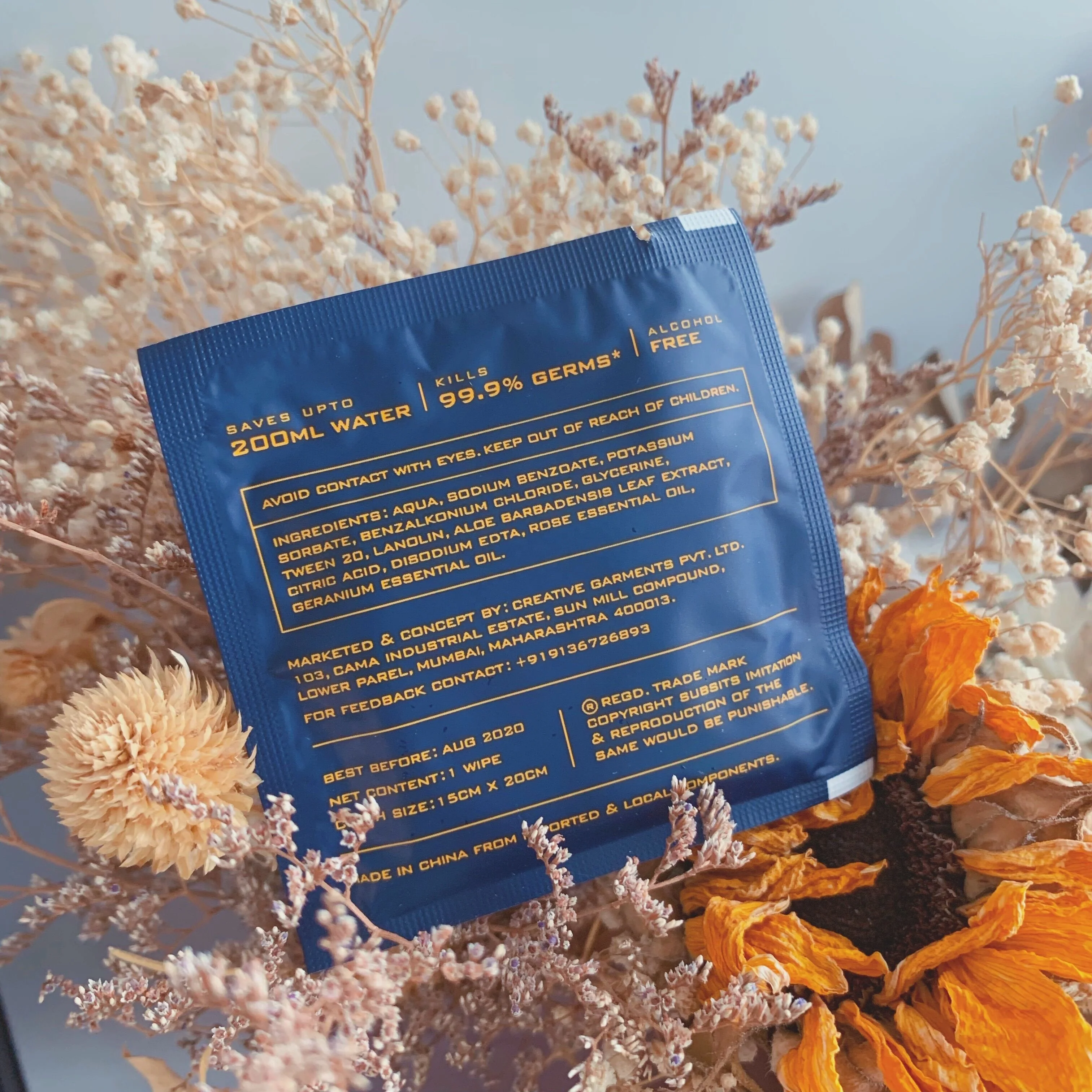 Individually Wrapped Wet Wipes Moist Towelette