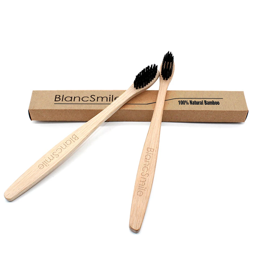 Biodegradable Bristle Charcoal Organic Wholesale Custom Logo Eco Friendly Natural Travel Airplane Bamboo Box Toothbrush