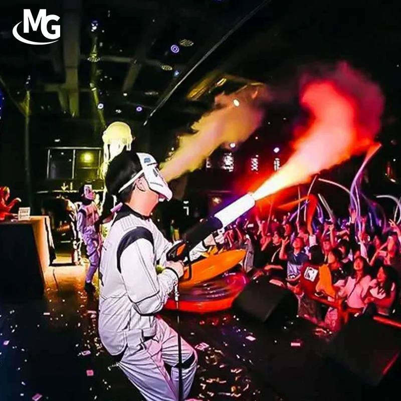 DJ оборудование DMX CO2 опрыскиватель RGB светодиодный дымовой диджейский пистолет для свадебной дискотеки ночной клубной