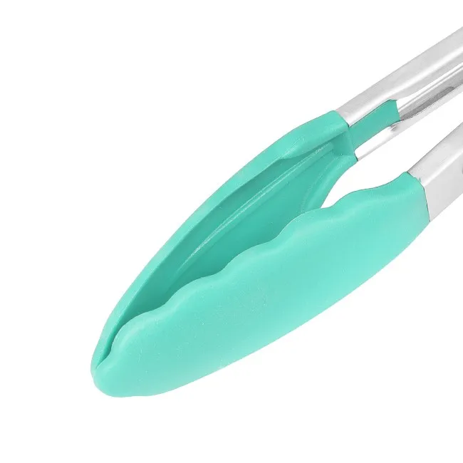 430 material silicone 12 inch food tongs stainless steel