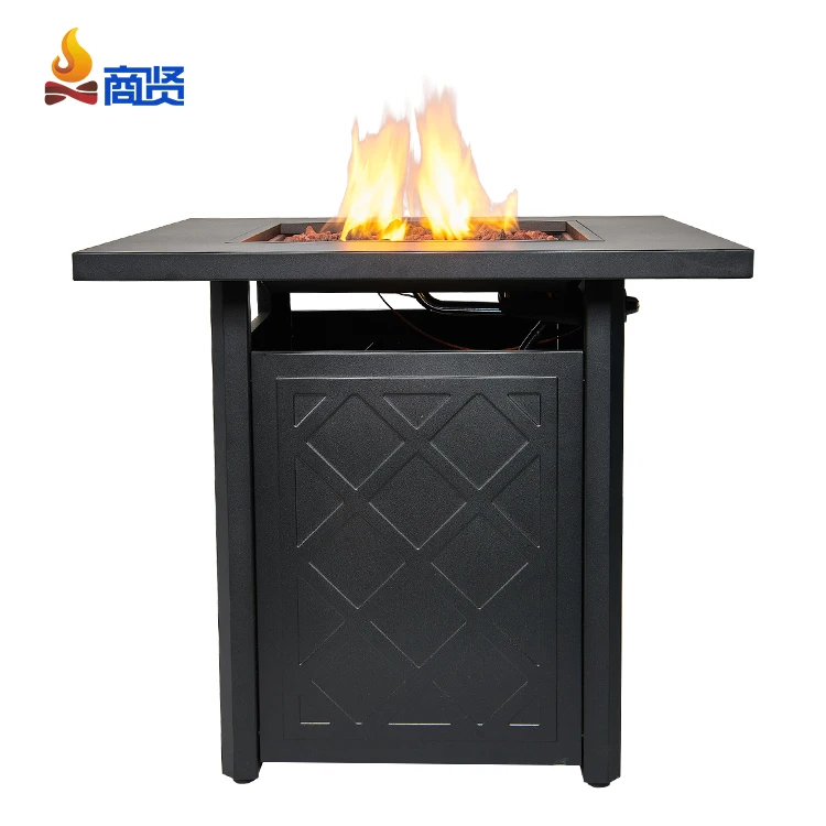 SPCC material  with different dimensions propane outdoor modern gas firepit table