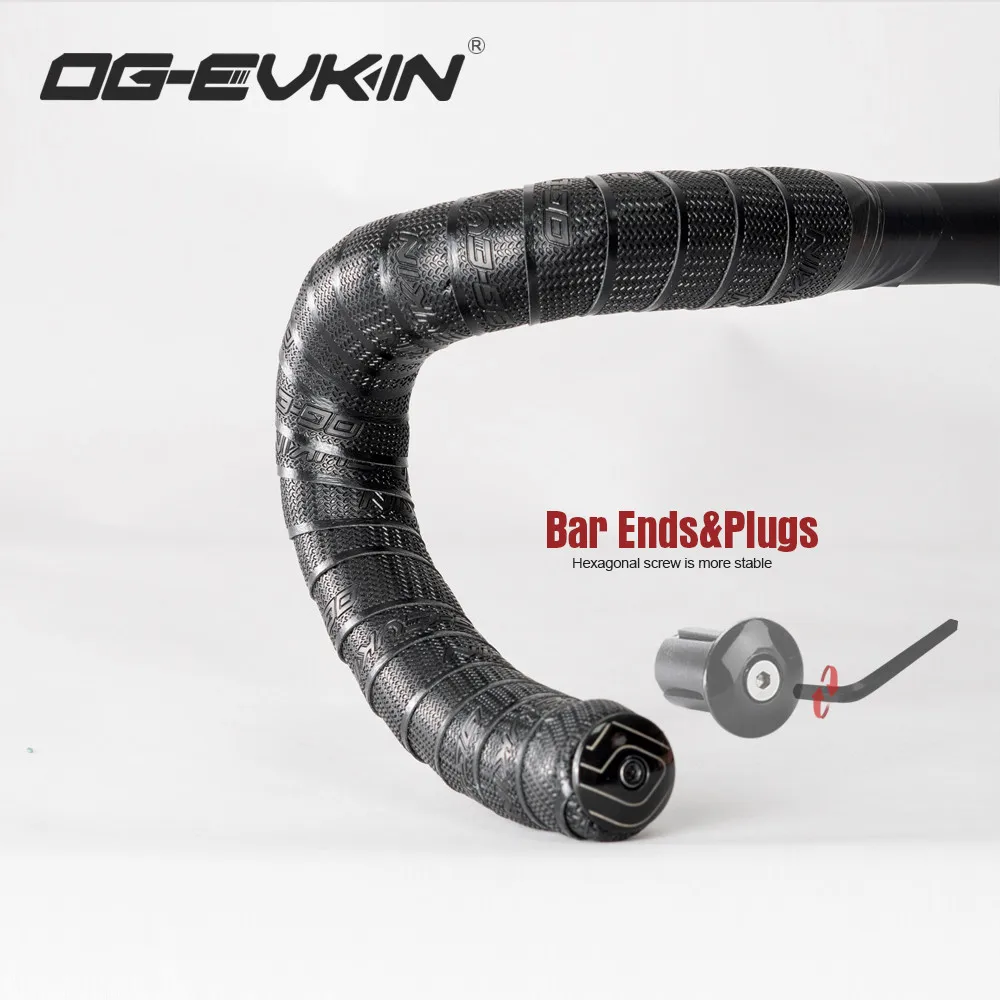 og-evkin BT001 Black Bicycle Handlebar Tape Road Bike Bar Tape PU Breathable Soft Wrap Strap Belt Cycling Accessories