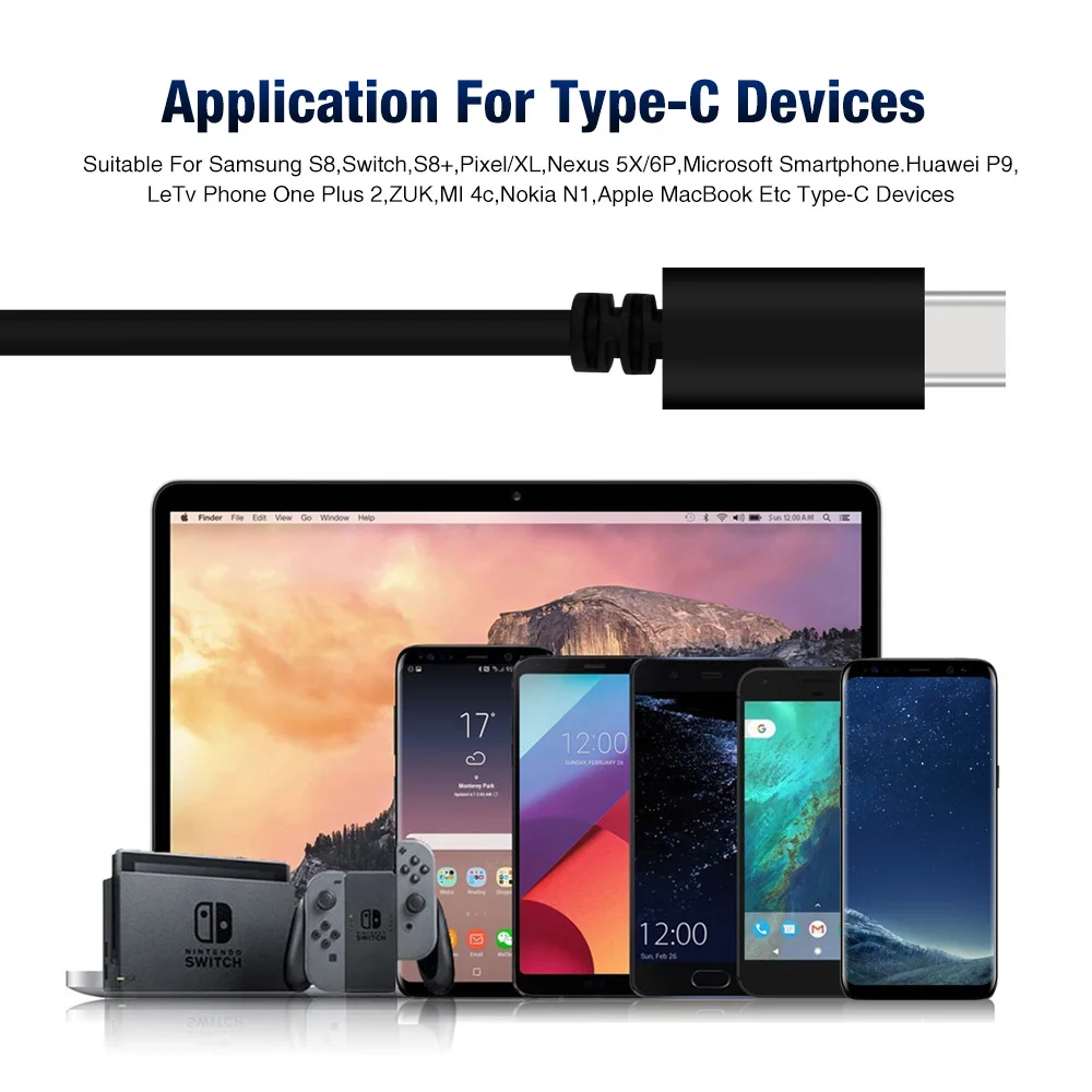 Прямая Заводская поставка кабель QC3.0 типа C ПВХ USB 3 0 A штекер на гнездо 5 Гбит/с высококачественный USB-кабель для передачи данных черный